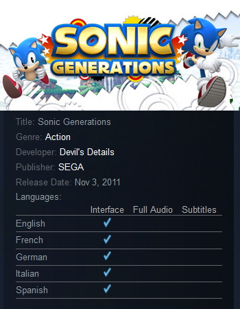 Sonic Generations Steam - Click Image to Close